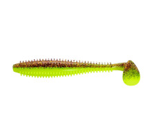 Виброхвост Shaggy 5,12"/13 см Golden Lime  5шт. (HS-18-048) Helios