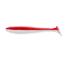 Виброхвост Shaggy 5,12"/13 см Red & White 5шт. (HS-18-003) Helios