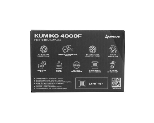 Катушка KUMIKO 4000F 5+1 подшип (N-K4000F) Nisus Катушка KUMIKO 4000F 5+1 подшип (N-K4000F) Nisus