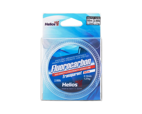 Леска FLUOROCARBON Transparent 0,12mm/50 (HS-FCT 12/50) Helios