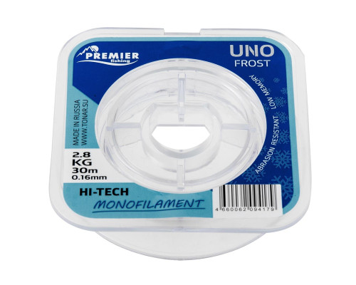 Леска UNO FROST 0,16mm/30m Clear Nylon PREMIER fishing (PR-UF-T-016-30)