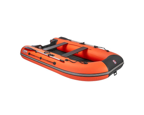 Лодка Алтай А320 оранжевый/черный, надувное дно Тонар