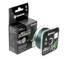 Шнур JIG CONNECT X4 PE Dark Green 100m #6.0, 0.40mm 33.2кг/72.9LB (T-N-JC-X4-0.40-100-DG) NISUS