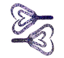 Твистер Credo Four Tail 3,35"/8,5 см Silver Sparkles & Fio 10шт. (HS-20-036) Helios
