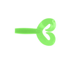 Твистер несъедоб. Credo Double Tail 2,95"/7,5 см Electric green 100шт. (HS-12-007-N) Helios