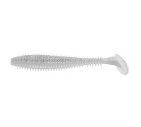Виброхвост Shaggy 5,12"/13 см White & Sparkles 5шт. (HS-18-002) Helios