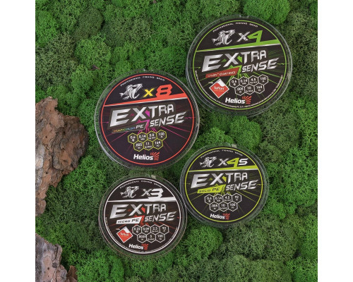 Шнур Extrasense X4S PE Green 92m 0.6/10LB 0.14mm (HS-ES-X4S-0.6/10LB) Helios
