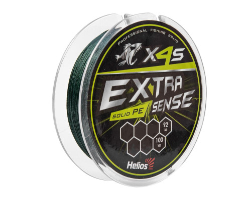 Шнур Extrasense X4S PE Green 92m 0.8/13LB 0.16mm (HS-ES-X4S-0.8/13LB) Helios