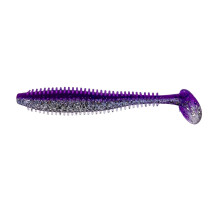 Виброхвост Shaggy 3,35"/8,5 см Silver Sparkles & Fio 5шт. (HS-16-036) Helios