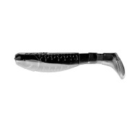 Виброхвост несъедоб. Chubby 3,55"/9 см Black & Pearl 100шт. (HS-4-028-N) Helios