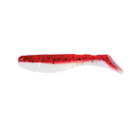 Виброхвост несъедоб. Chubby 3,55"/9 см Red & White 100шт. (HS-4-003-N) Helios