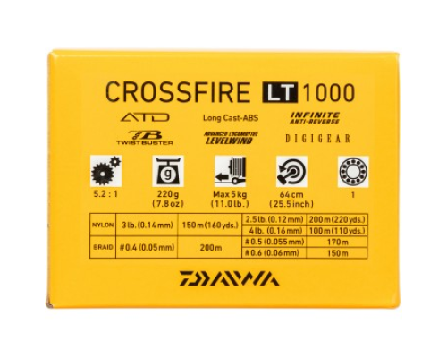 Катушка безынерционная DAIWA 20 CROSSFIRE LT 1000