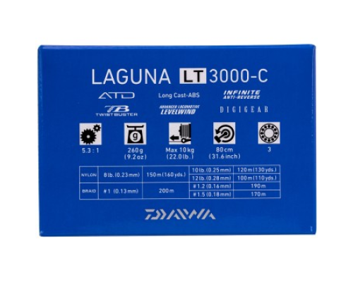 Катушка безынерционная DAIWA 20 LAGUNA LT 3000-C