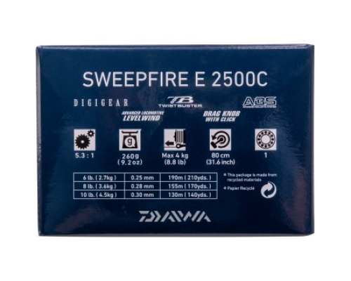 Катушка безынерционная DAIWA Sweepfire E 2500 C