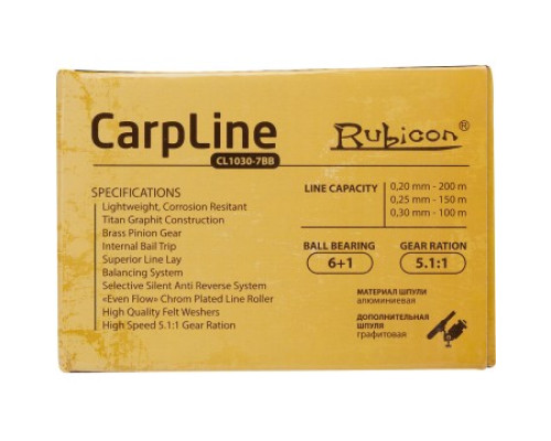 Катушка CarpLine CL1030 с байтраннером 6+1BB RUBICON